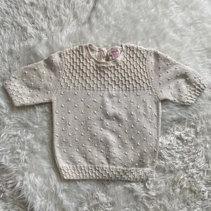 Vintage Morsly New York Hand Knit Cotton Sweater, size S